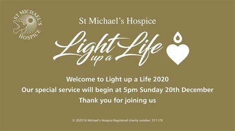 St Michaels Hospice Light Up A Life Youtube