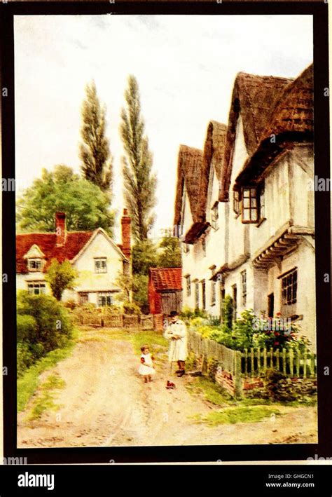 The Cottages And The Village Life Of Rural England 1912 Stock Photo