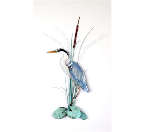 Blue Heron Metal Wall Art Sculpture By Bovano Of Cheshire New Etsy