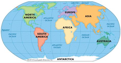 Map Of The Continents Of The World Mrshclassroom
