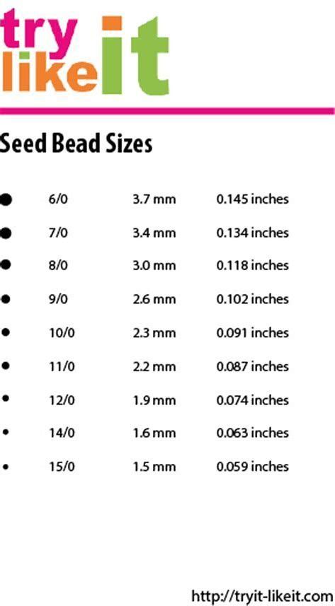 Image Result For Printable Bead Size Chart Bead Size