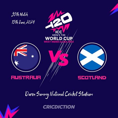 Match Preview Australia Vs Scotland T20 World Cup 2024 35th Match Who Will Win On June 15