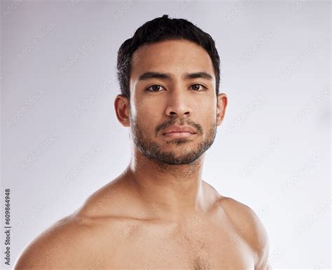 Confidence Portrait And Young Man In A Studio After A Workout Or Body