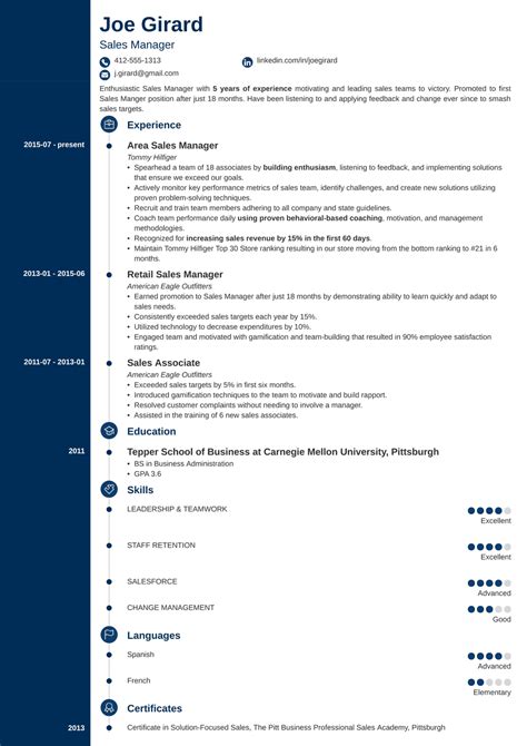 October 19, 2020 | by samuel johns, cprw. sales manager resume template concept | Resume examples ...