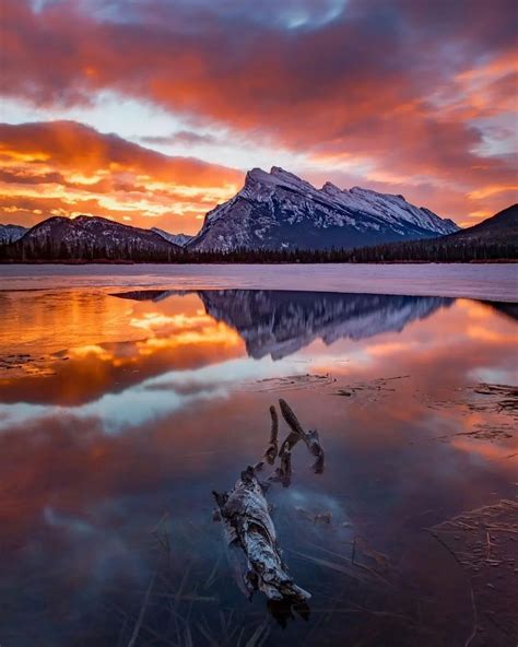 Банф Amazing Nature Photography Emerald Lake Sunset Landscape Travel