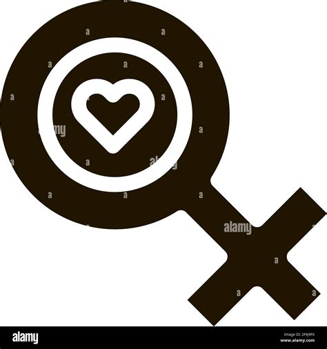 Female Mark Heart Icon Vector Glyph Illustration Stock Vector Image And Art Alamy