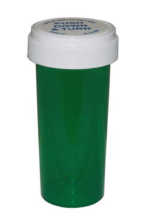 Prescription Pharmacy Vials Green Child Resistant Medicine Bottle 40