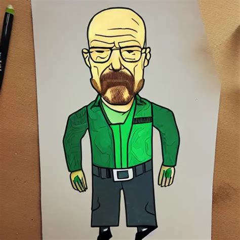 Walter White As Pickle Rick Detailed Realism Stable Diffusion