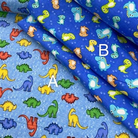 Dinosaur Prehistoric Flannel Fabric Boy Quilt Blanket Fabric Etsy
