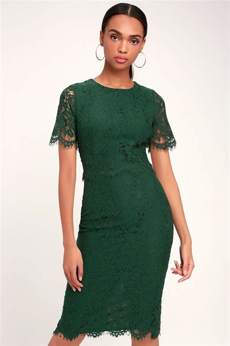 devotion forest green lace short sleeve midi dress midi short sleeve dress green lace midi
