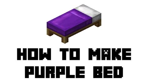Minecraft Survival How To Make Purple Bed Youtube