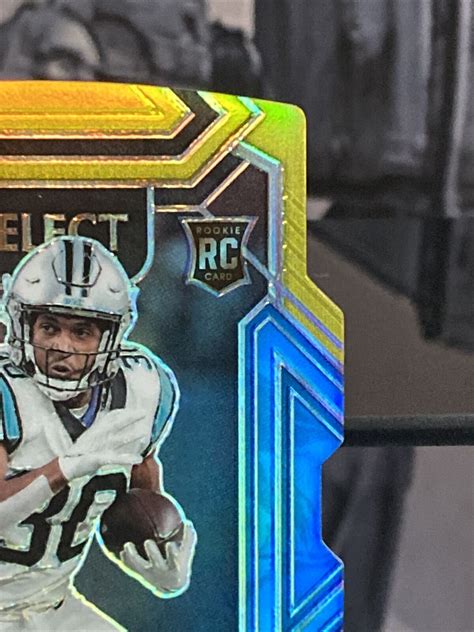 Chuba Hubbard ROOKIE CARD Gold/Neon Green PRIZM Die-Cut 2021 Select