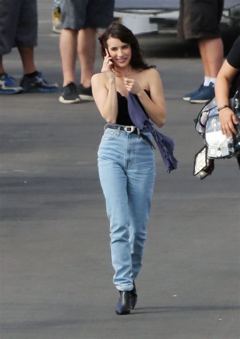 Where was american horror story 1984 filmed. EMMA ROBERTS on the Set of American Horror Story 1984 in ...