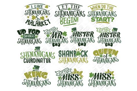 Shenanigans SVG St Patricks Day in SVG, DXF, PNG, EPS, JPEG