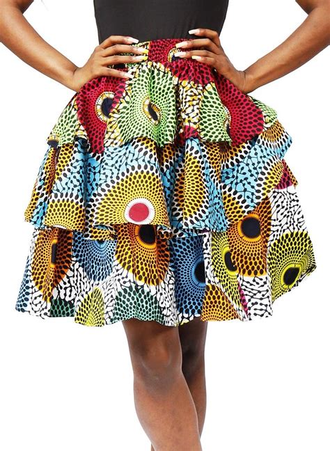 Hongyuamy Women African Skirt Ankara Tradition Print Wax Patchwork
