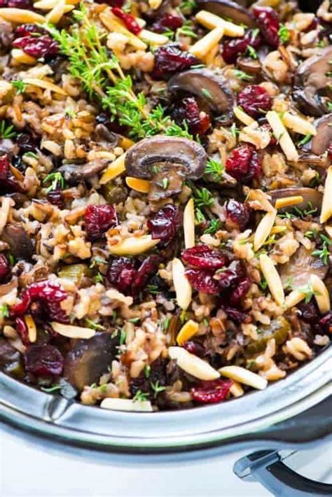 Wild Rice Stuffing With Cranberries Crockpot