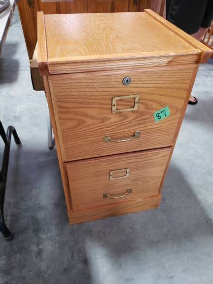 About 2% of these are furniture locks. Oak file cabinet with keys - Adam Marshall Land & Auction, LLC