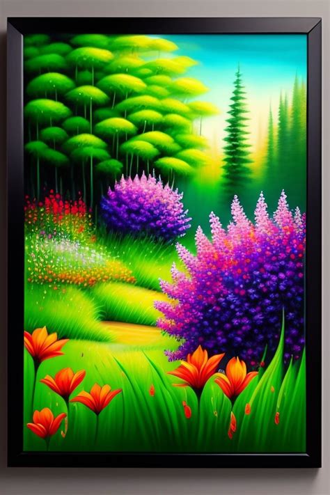 Serenity In Green A Canvas Painting Of Nature In 2023 Nature