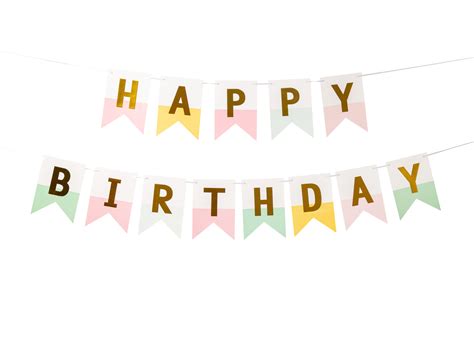 Paper Happy Birthday Flags Cutout Png File 20575256 Png