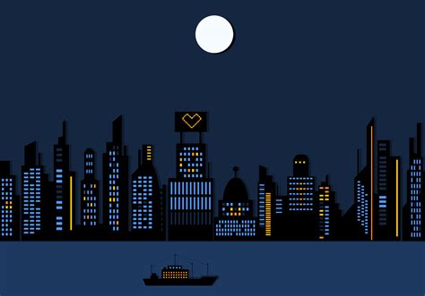 Night Time City Skyscraper Wallpaper Psd Free Photoshop Brushes At