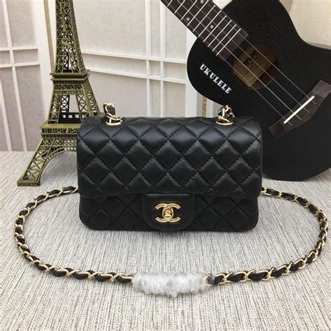 Chanel Small Classic Handbag Ch030 Black Top Replica Bags