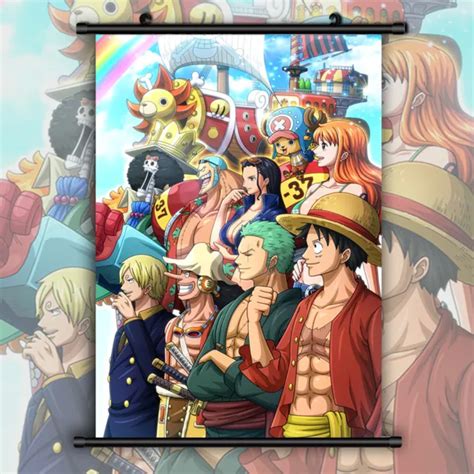 One Piece Luffy Zoro Nami Chopper Hd Canva Wall Poster Scroll Room