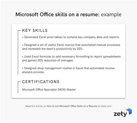 Microsoft office resume skills magdalene project org. How to List Microsoft Office Skills on a Resume in 2021