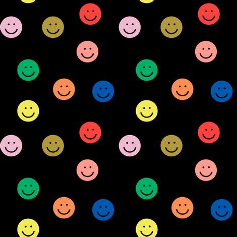 Trippy aesthetic wallpaper smiley face. Colorful fabrics digitally printed by Spoonflower ...