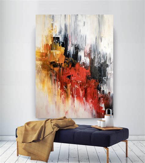 Large Abstract Paintingmodern Abstract Paintingbright Etsy Canada