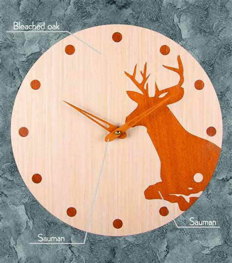 Deer Wall Clock Hunting Ts For Men Wood Wall Clock Deer Etsy