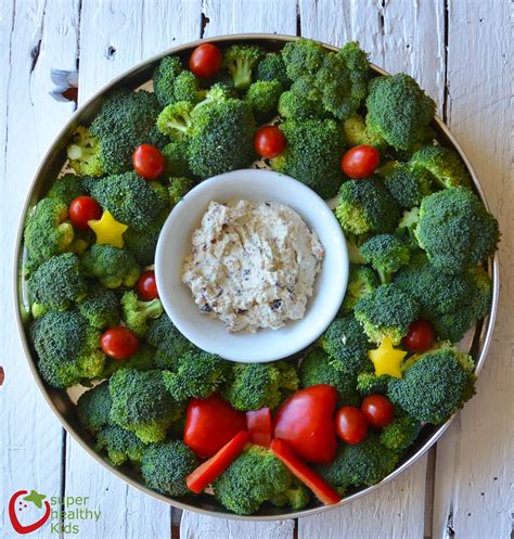 Holiday Veggie Tray With Creamy Ranch Dip Super Healthy Kids