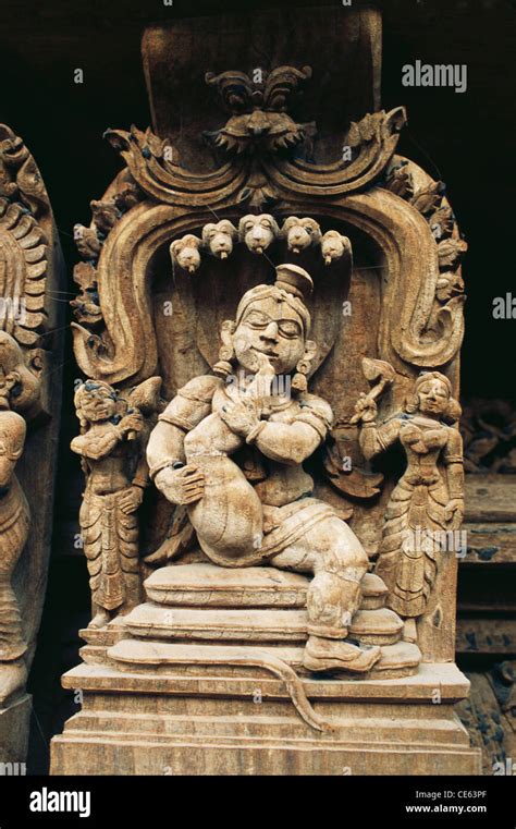 17th Century Wood Carvings In Temple Chariot At Madurai Tamil Nadu