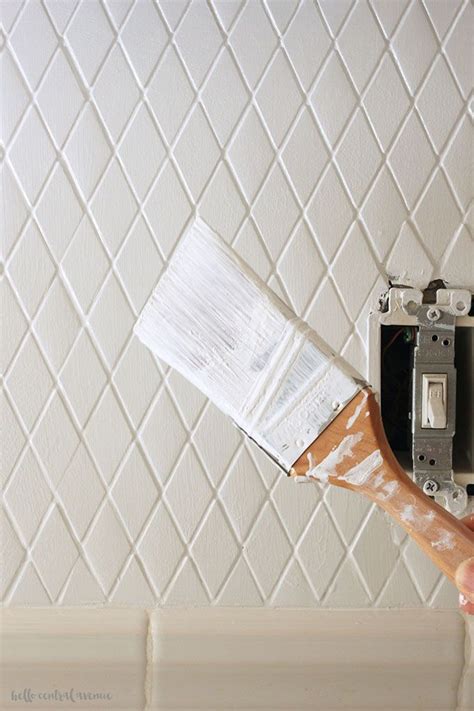 Tips And Tricks To An Easily Painted Tile Backsplash Hello Central Avenue Kitchen Diy Makeover