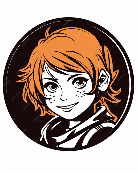 Premium Vector Anime Girl With Freckles Portrait