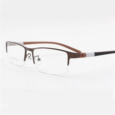 bclear men s rectangle eyeglasses semi rim alloy tr90 gp8300 eyeglass frames for men