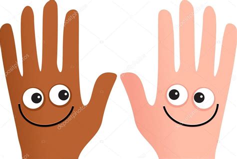 Cartoon Hands With A Happy Smiling Face Stock Vector Image By ©prawny