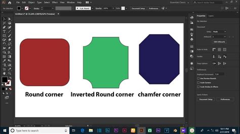 Round Corner Inverted Round Corner And Chamfer Corner In Adobe
