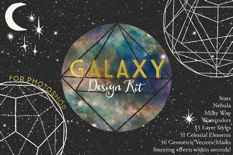 Galaxy Design Kit For Photoshop Unique Photoshop Add Ons Creative