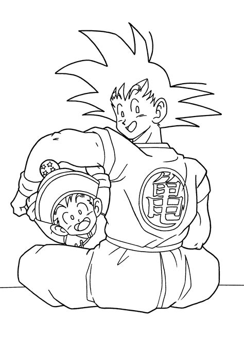Dbz kai also ends after the cell sage (skips 6 volumes, which are the best) and starts after dragon ball (the first 16). Dragon ball anime Goku and Gohan coloring pages for kids, printable free | Dragon ball z, Dragon ...