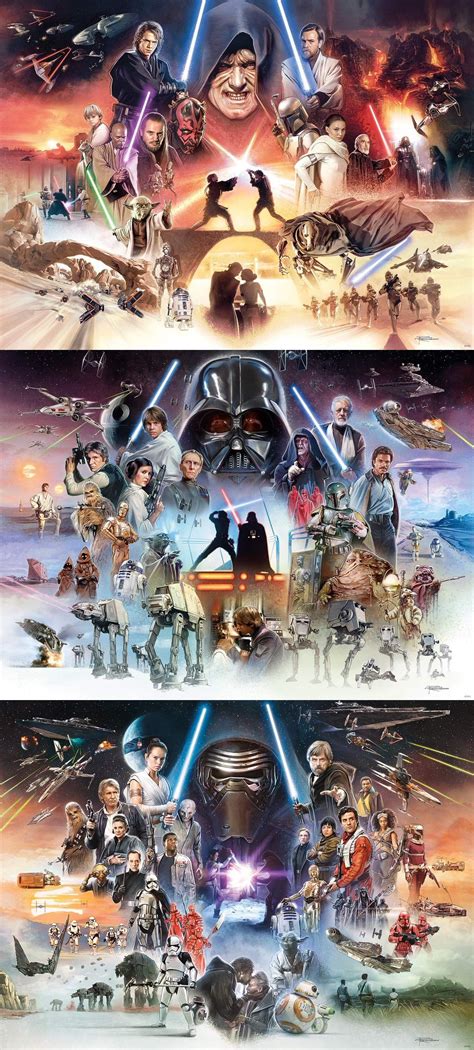 Complete Skywalker Saga Artworks By Brian Rood Rstarwars