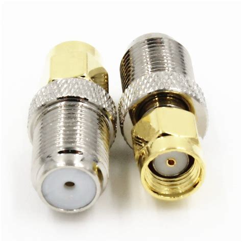 F Female Jack To Rp Sma Male Jack Center Rf Coaxial Adapter Connector Quick Usa Shipping