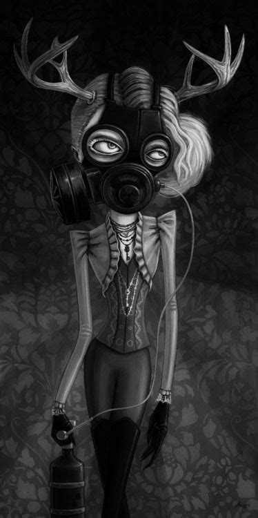 lifeisthefight “ source more edits here ” lowbrow art gas mask art creepy art