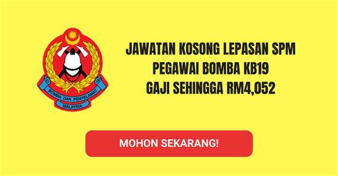 Berikut dikongsikan adalah maklumat berkaitan iklan jawatan kosong spa termasuk cara permohonan jawatan kosong imigresen malaysia dan aplikasi permohonan online Jawatan Kosong Pegawai Bomba KB19 Lepasan SPM (Ogos 2018)