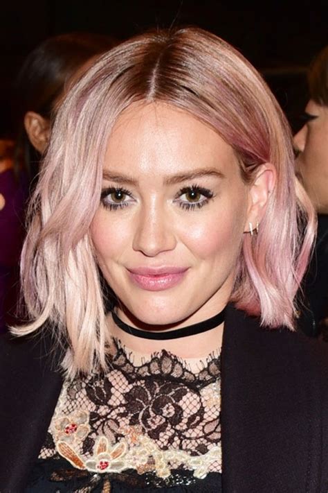 8,447,553 likes · 2,681 talking about this. Hilary Duff Wavy Pink Bob, Dark Roots, Uneven Color ...