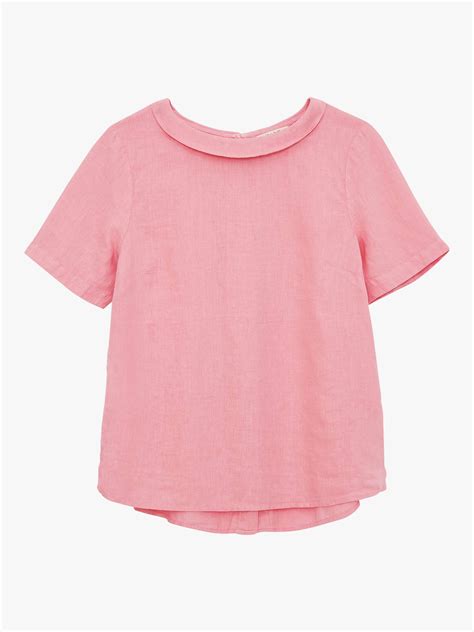 White Stuff Lola Linen Top Pink At John Lewis And Partners