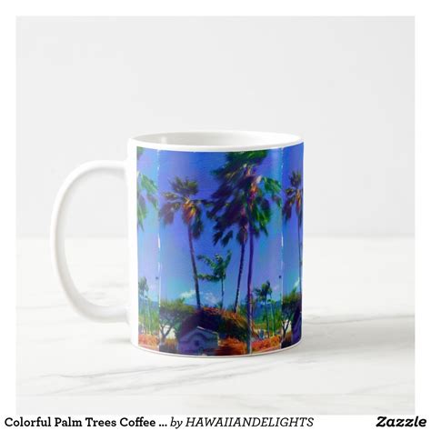 Colorful Palm Trees Coffee Mug Painting Prints Canvas Prints Custom
