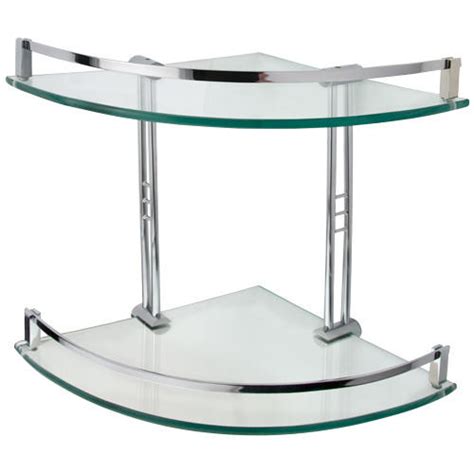 110 results for bathroom corner glass shelf. Engel Tempered Glass Corner Shelf - Two Shelves - Bathroom