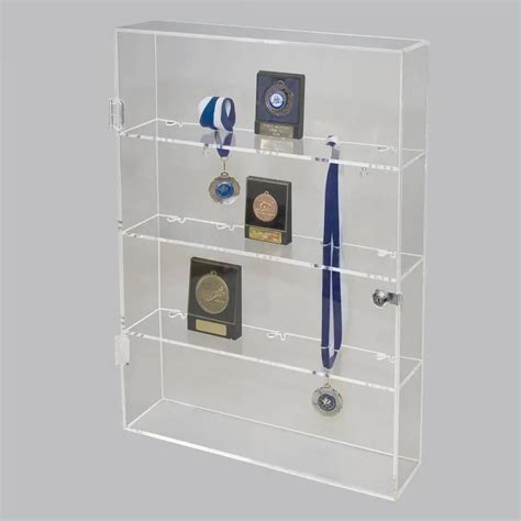 Wall Mounting Premium Perspex Acrylic Medal Display Cabinet Award