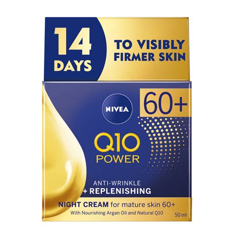Nivea Q10 Power 60 Anti Wrinkle Night Cream Moisturiser 50ml Feelunique