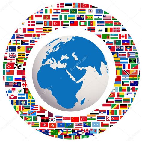 Earth Globe With All Flags — Stock Photo © Hibrida13 4253222